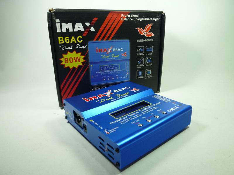 一大RC模型玩具 電新版 IMAX B6AC 80W多功能鋰電池/鎳氫電池平衡充電器(含內建電源)