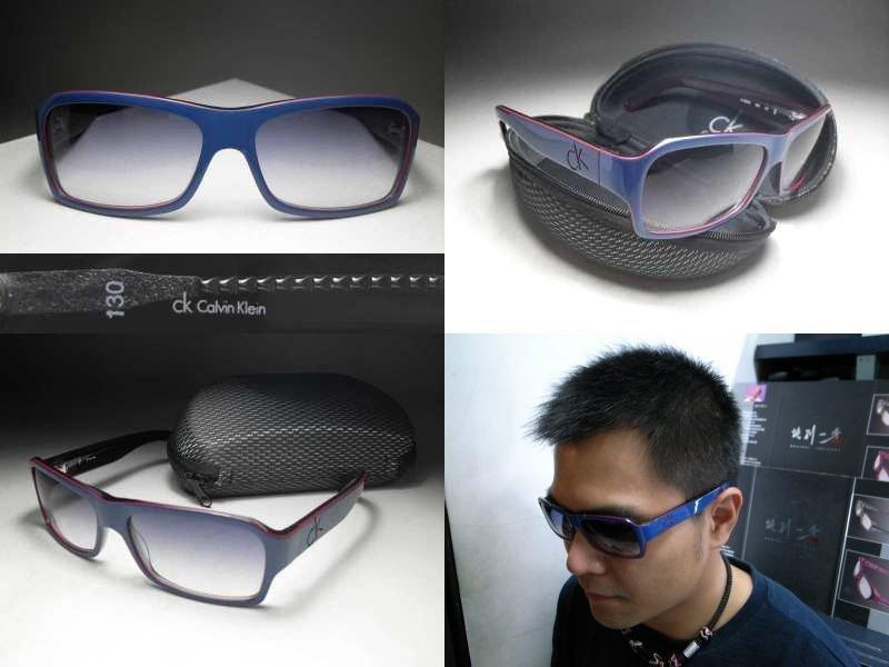 信義計劃 眼鏡 凱文克萊 太陽眼鏡 藍色 膠框 紅色 內襯 sunglasses