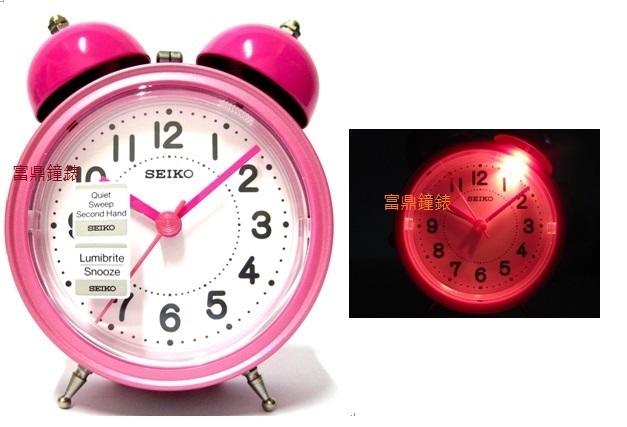 【SEIKO CLOCK】日本 精工 SEIKO 鈴聲 靜音 貪睡 時鐘 鬧鐘 QHK035 QHK035P 粉