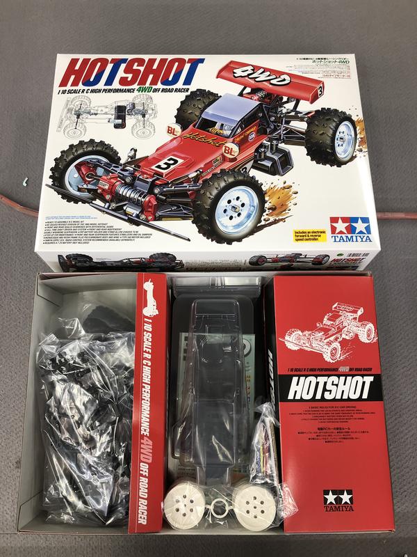 偉立模型復刻版田宮TAMIYA Hotshot 發燒1/10電動四驅越野車hot shot