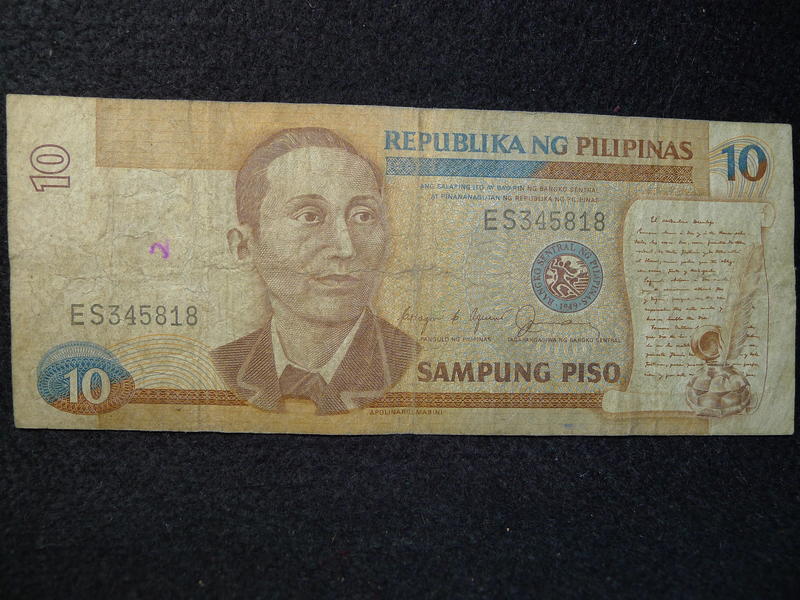 [鈔集錢堆]早年 菲律賓 紙鈔 面額 10 PESO  N83-2