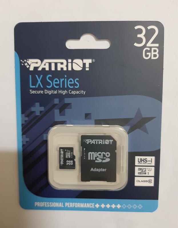 Patriot美商博帝 MicroSDHC 32GB Class10記憶卡+SD轉卡
