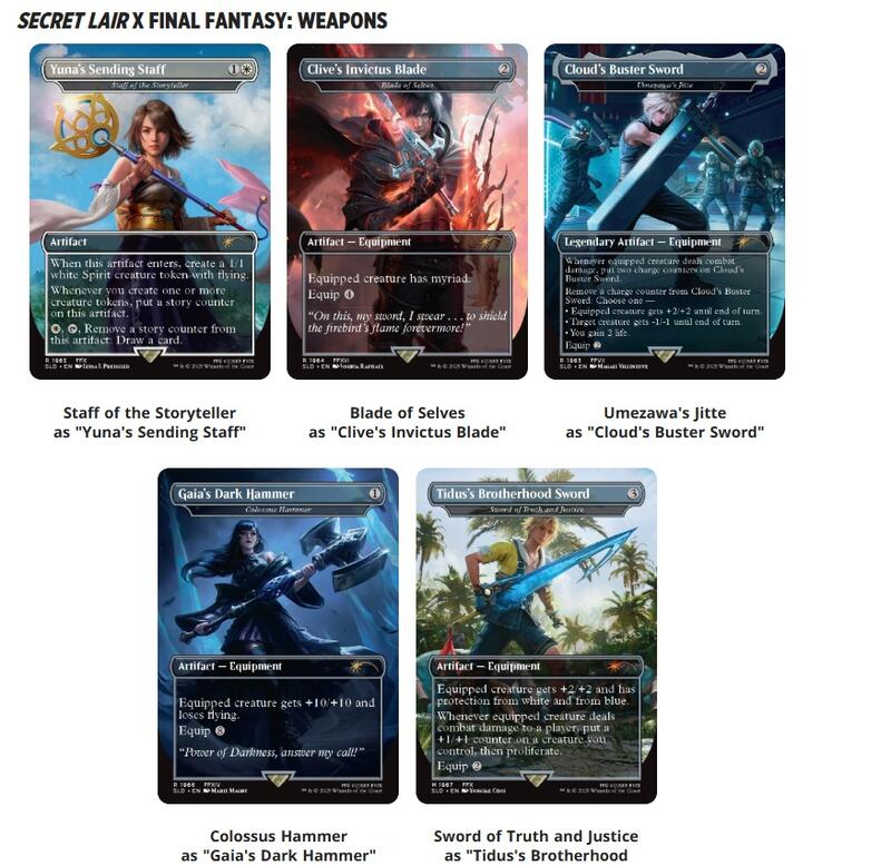 【ゆうりん(*^_^*)】 Secret Lair Weapons 未開封 Secret Lair x FINAL FANTASY: Weapons JP Foil Edition