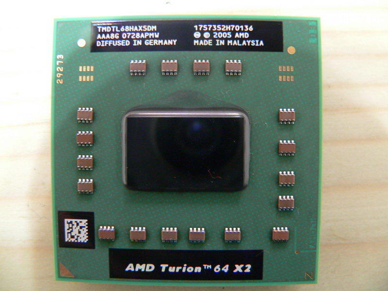 全新 AMD Turion 64x2 TL-68 CPU TL68 S1 638pin 正式版 TMDTL68HAX5DM 2.4GHZ L2 ...