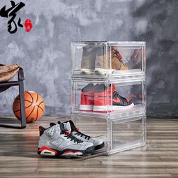 【正開門-磁吸】全透明磁吸鞋盒收納系列 AJ籃球專用鞋盒系列 收納箱鞋櫃 收納籃 鞋盒 鞋子收納