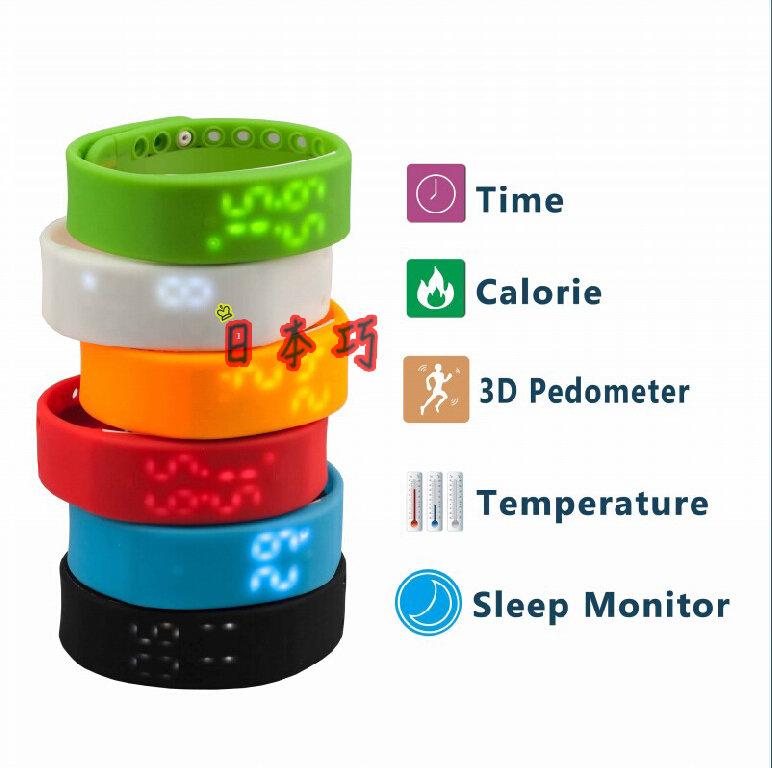 【日本巧鋪】現貨！W2 USB多功能計步器智能手環 卡路里監測 溫度顯示 睡眠監測 3D計步器 智能手錶 Wah-711