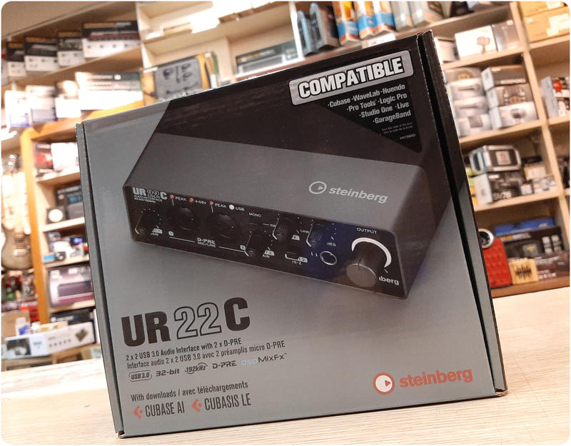 ♪♪學友樂器音響♪♪ Steinberg UR22C 錄音介面 USB 3.0 Type-C Yamaha