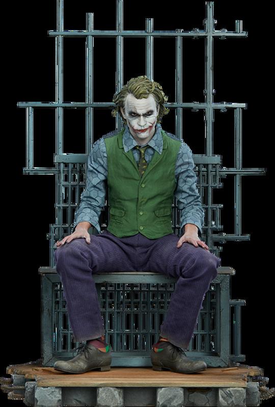 （售完，請勿下標） Sideshow BenToy DC超人黑暗騎士Joker小丑希斯萊傑版全身雕像SC-300717