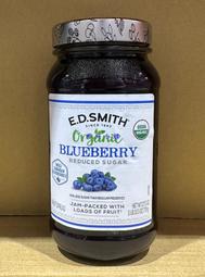 美兒小舖COSTCO 好市多 ～E D SMITH 有機野生藍莓果醬藍莓醬779g 瓶玻璃瓶