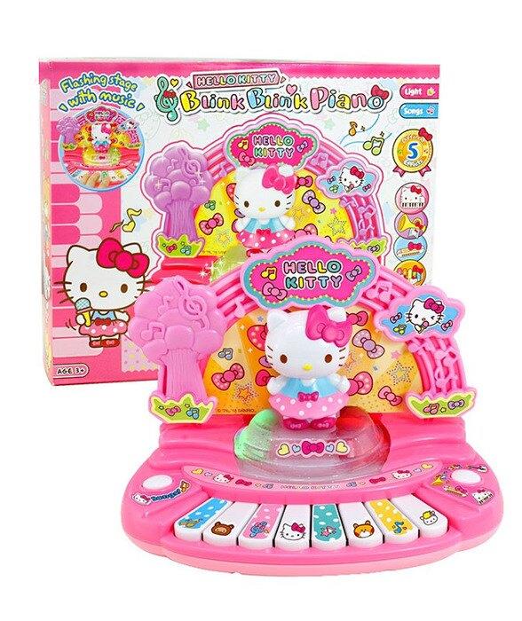 汐止 好記玩具店 Hello Kitty 凱蒂貓閃亮舞台電子琴  (有聲光效果) 兒童 家家酒 玩具