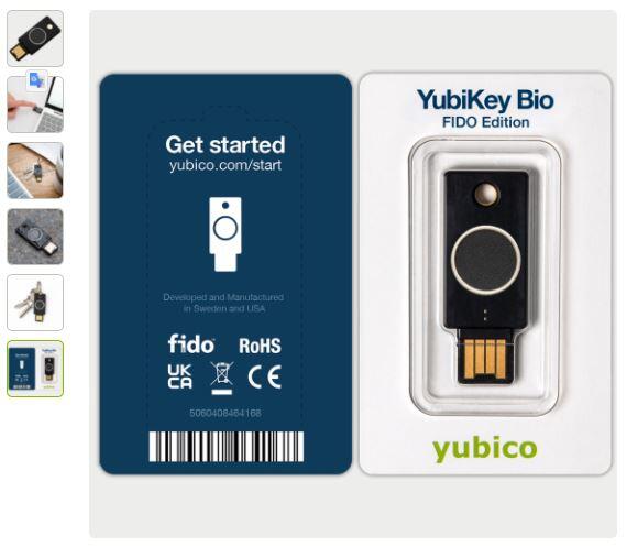 【凱文精品】最新版YubiKey Bio/C Bio指紋辨識免密碼加密資安金鑰