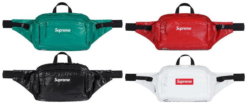 全新商品 SUPREME 17FW 43th 43代 Waist Bag 潮流 腰包 側背包 黑色 白色 紅色