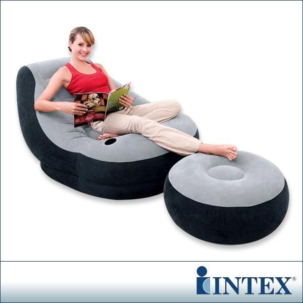 INTEX單人充氣沙發椅 附腳椅及電動充氣組 現貨