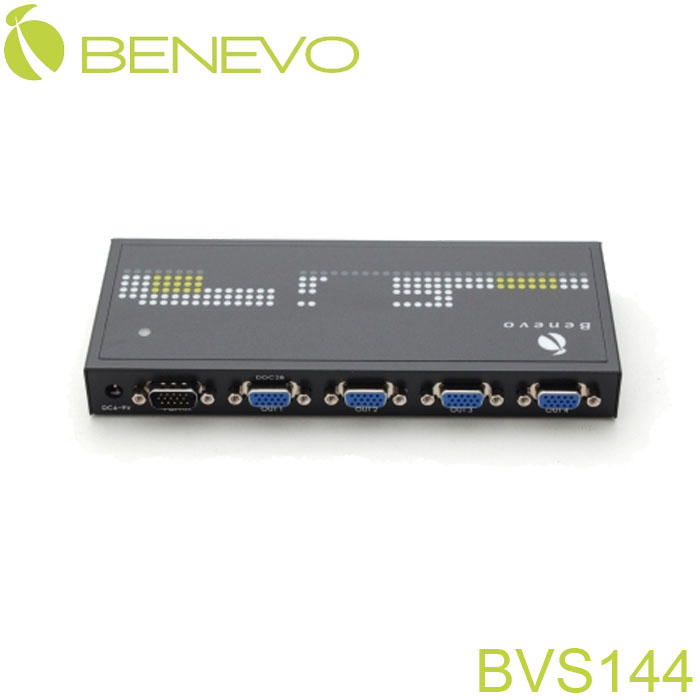 【MR3C】詢問貨況 含稅 BENEVO BVS144 4埠超高頻VGA螢幕分配器(D-Sub)(450MHz)