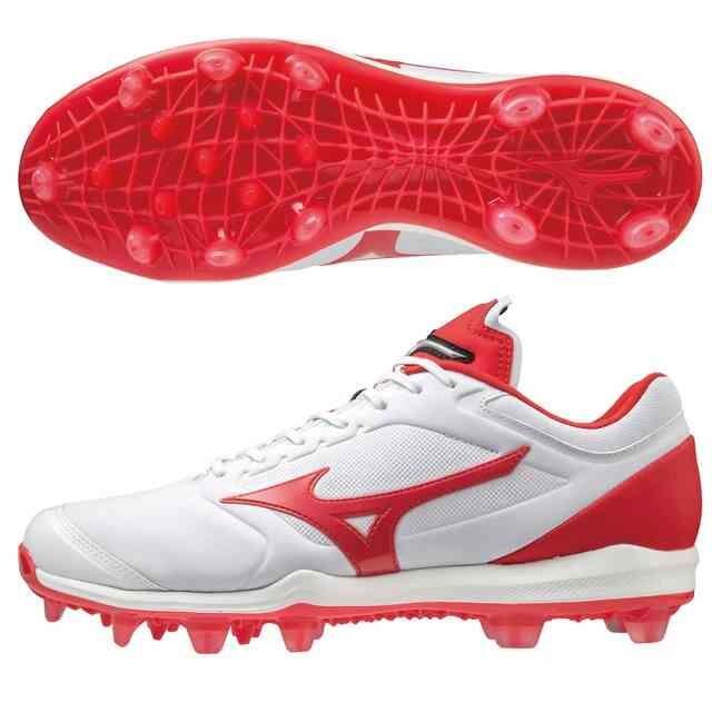 ☆現貨屋☆ Mizuno 棒球釘鞋DOMINANT 3 TPU 白紅28.5CM 11GP202262