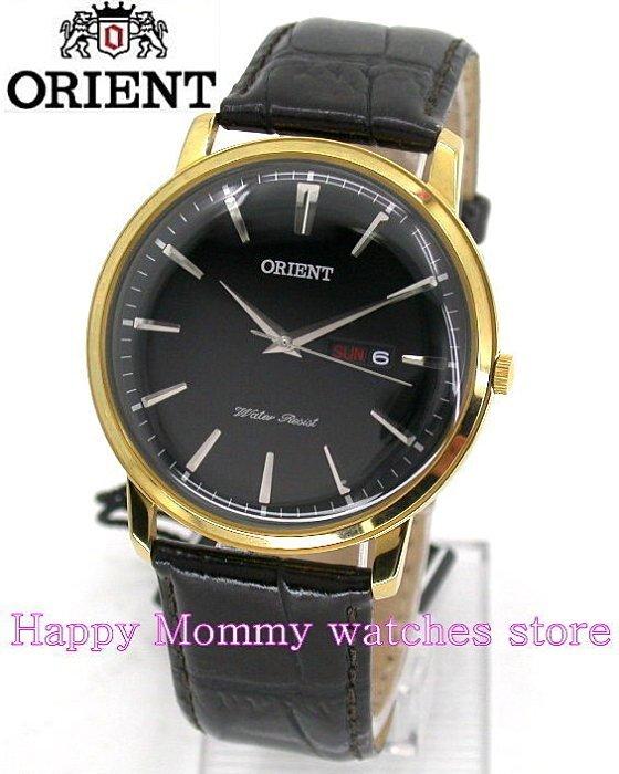 【 幸福媽咪 】網路購物、門市服務 ORIENT 東方錶 日本原裝 公司貨 男錶-金框黑面 CUG1RGL