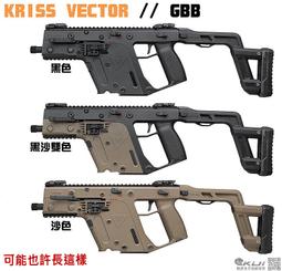 【KUI酷愛】KRYTAC Kriss Vector 瓦斯槍，維克托衝鋒槍，V衝短劍GBB，摺疊托~KTVSGBB