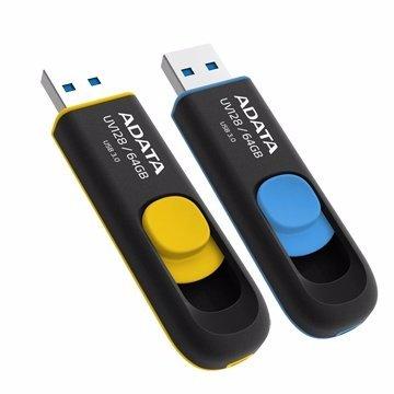 【上震科技】ADATA 威剛 UV128 64GB USB3.0 行動隨身碟 藍/黃