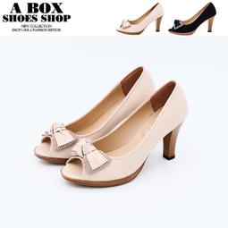 格子舖＊【KM6731】MIT台灣製 跟高9cm 魚口高跟鞋...