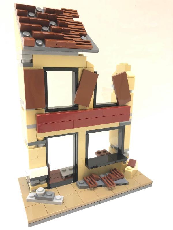 全新MoC自製場景套組[正版Lego樂高] 二戰自製場景 毀損街屋 Ruined House