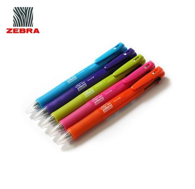 <<小玉文具批發>>日本ZEBRA斑馬 Clip-on multi F四色五合一多功能原子筆~一筆4色多功能，彈性筆夾
