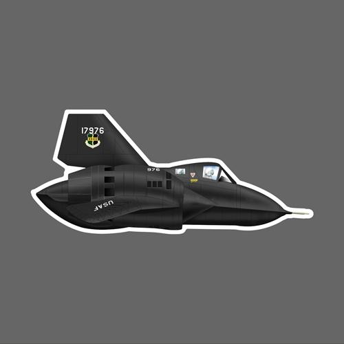 美國空軍 SR-71黑鳥式偵察機 Q版 軍機 防水貼紙 筆電 行李箱 安全帽貼 尺寸 90mm