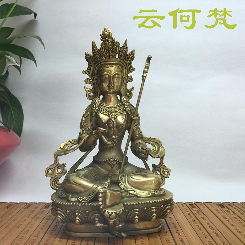 (RELI-H00830) 純銅仿古藏傳佛教佛像21度母之增福慧度母銅像20 CM 高