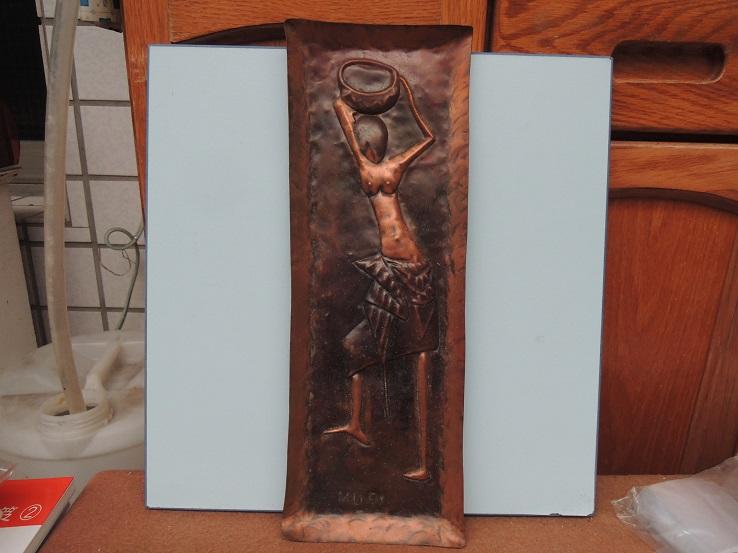 非洲早期手工紅銅雕掛飾