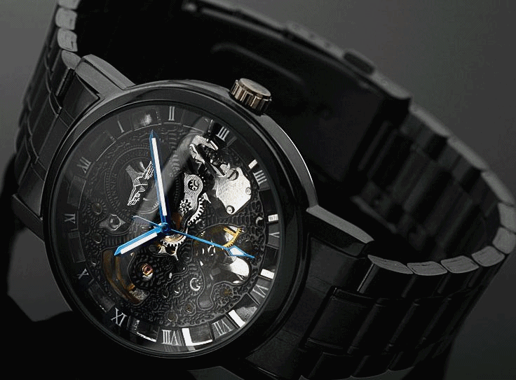 【Motin Shop】★Winner鏤空機械錶自動上鏈★男錶 女錶 男女對錶不銹鋼帶