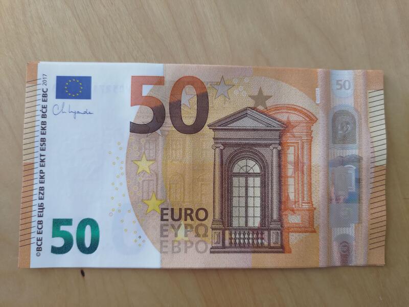 *沁猜美* 新版歐元紙鈔 50元 2017年(UNC，可選號)