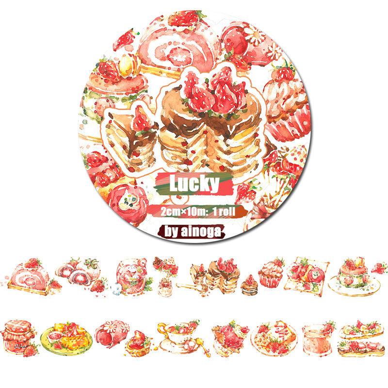 LUCKY 大陸原創紙膠帶 草莓季 全新捲販售