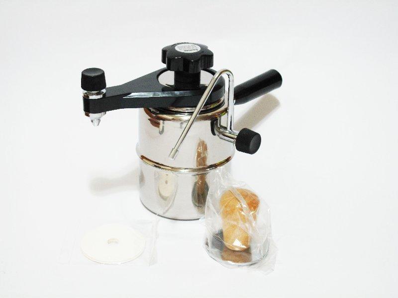 [請先詢問是否有現貨]-改版雙噴嘴蒸氣管-全配CX-25 加壓式義式咖啡壺 含咖啡壓粉器慮紙