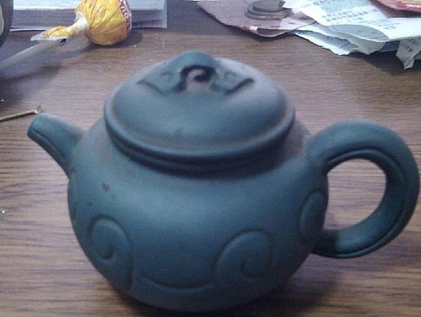 紫砂 茶壺 高建芳款 如意綠泥壺