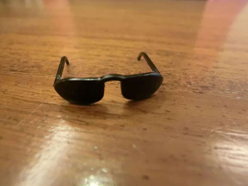 12吋 1/6 不透光黑色太陽眼鏡 墨鏡 散件