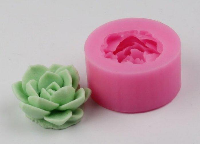 (154)DIY樂樂 石蓮花單孔 手工皂模 手工皂模具 巧克力模具 巧克力模型 矽膠模 矽膠模具 擴香石 石膏模具