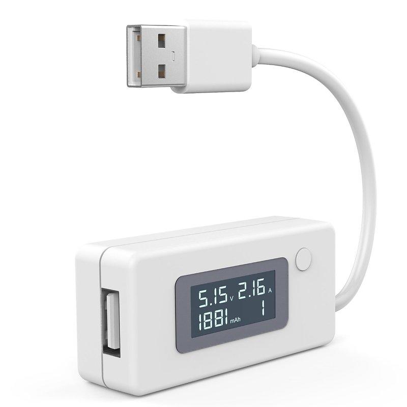 USB電壓電流定時計時功率瓦時內阻過流過壓檢測試儀錶手機充電器 W177 [275495] 
