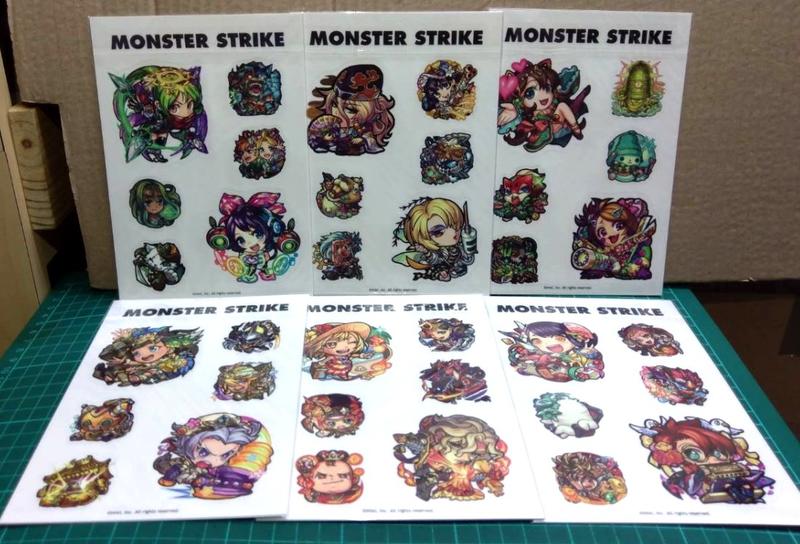 怪物彈珠 Monster Strike 貼紙 6款一起賣