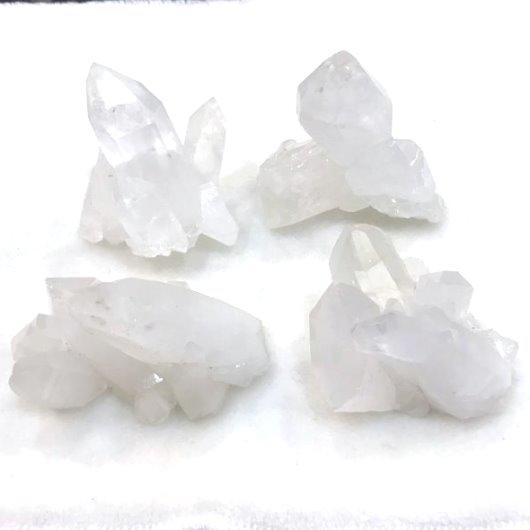 『晶鑽水晶』天然白水晶簇*超白亮透((漂亮雙尖體))淨化水晶.防小人必備150-153