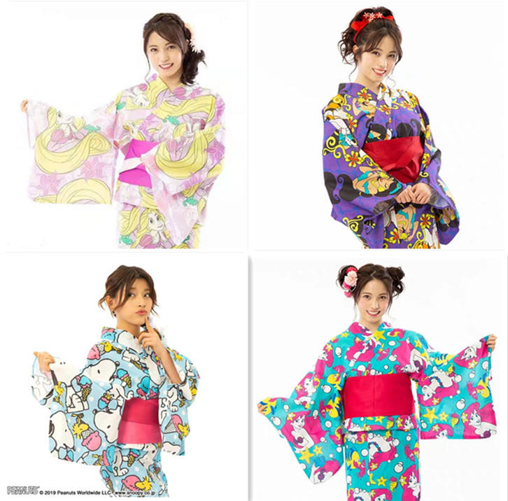 02日本和服浴衣新款正裝YUKATA旅遊浴衣全棉面料cos多款式