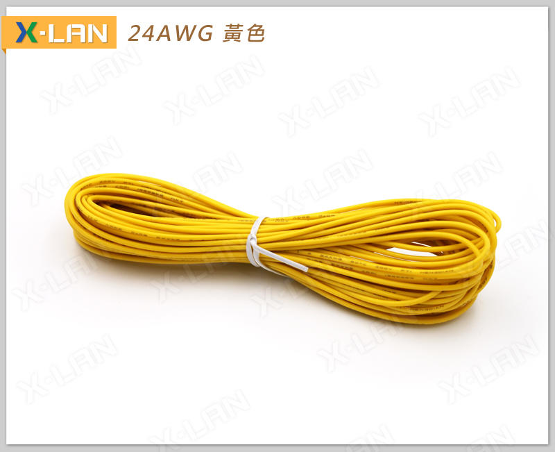 [X-LAN] 24awg 導線 300V 80度 10M 黃色
