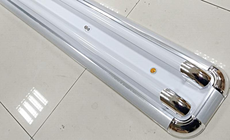 【T8 LED燈管專用】4呎 銀灰色燈座 雙管 ( 空檯座 )