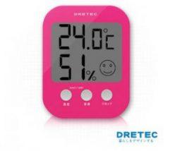 【日本DRETEC】電子式五臉型溫溼度計(O-230PK)