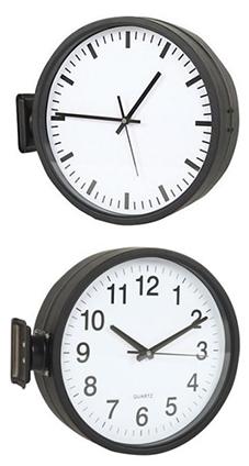 [On Loft]double sided clock設計師雙面鐘loft地鐵雙面車站鐘-12寸刻度+數字、雙面數字款