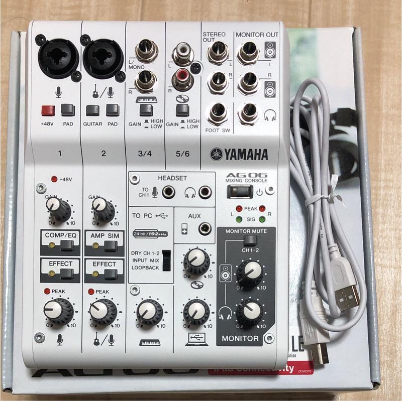 【三木樂器】現貨 Yamaha AG06 6軌 多功能 混音器 USB介面 直播 K歌 錄音 山葉 AG-06