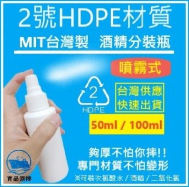 現貨 抗菌酒精噴瓶 HDPE噴瓶裝 (2號瓶) 不透光塑膠裝 旅行噴霧瓶噴霧1罐 空瓶無圖案 個人及外出必備