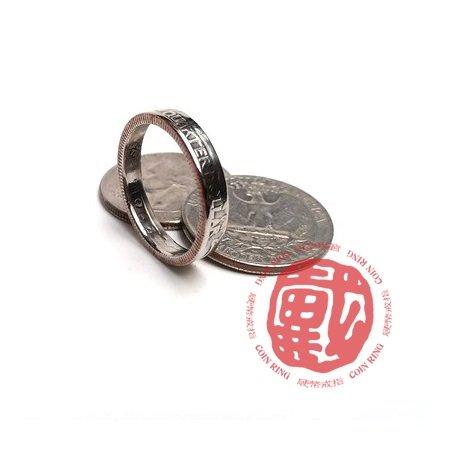 戴 硬幣戒指 COIN RING~25美分 QUARTER DOLLAR 手工打造獨特戒指 手工戒指 手做戒指 錢幣戒指