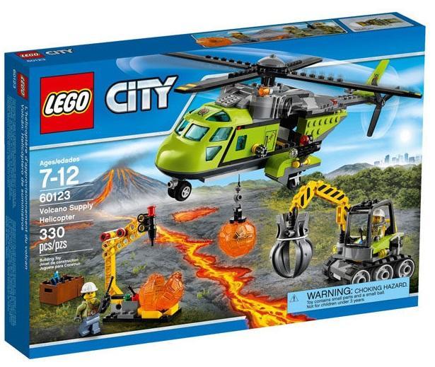 【樂GO】LEGO 樂高 60123 City系列 火山載運直升機 原廠正版