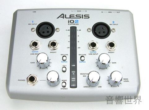 音響世界二館：Alesis iO2 EXPRESS 24-Bit USBt錄音介面/錄音卡(超值特價)