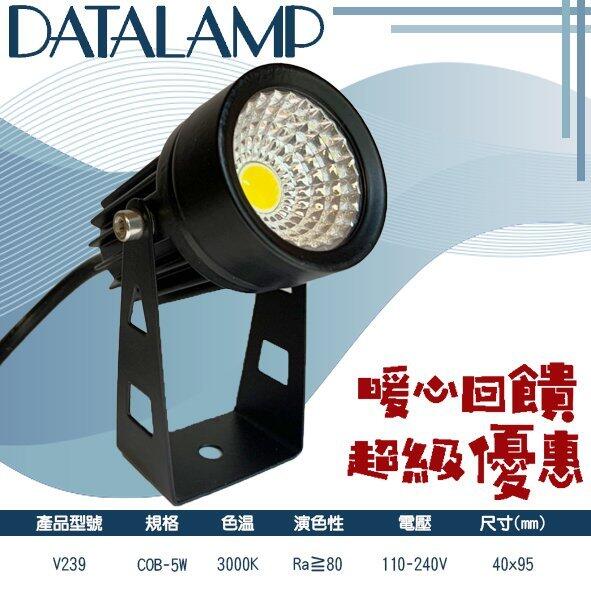 【阿倫燈具】(UV239)COB-5W黃光戶外投射燈 防水係數IP65 OSRAM LED 全電壓