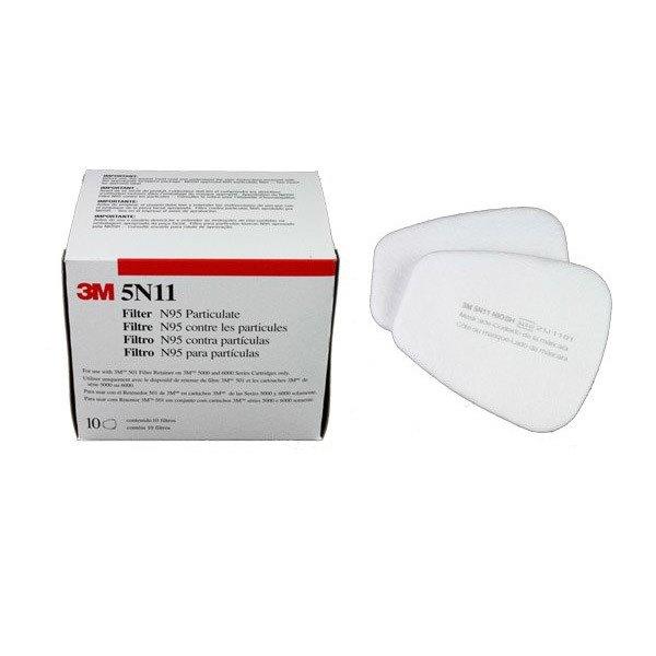 3M-5N11濾棉 一盒十片 微細粉塵濾棉 用於3M 6200 7502 6800 系列防毒面具
